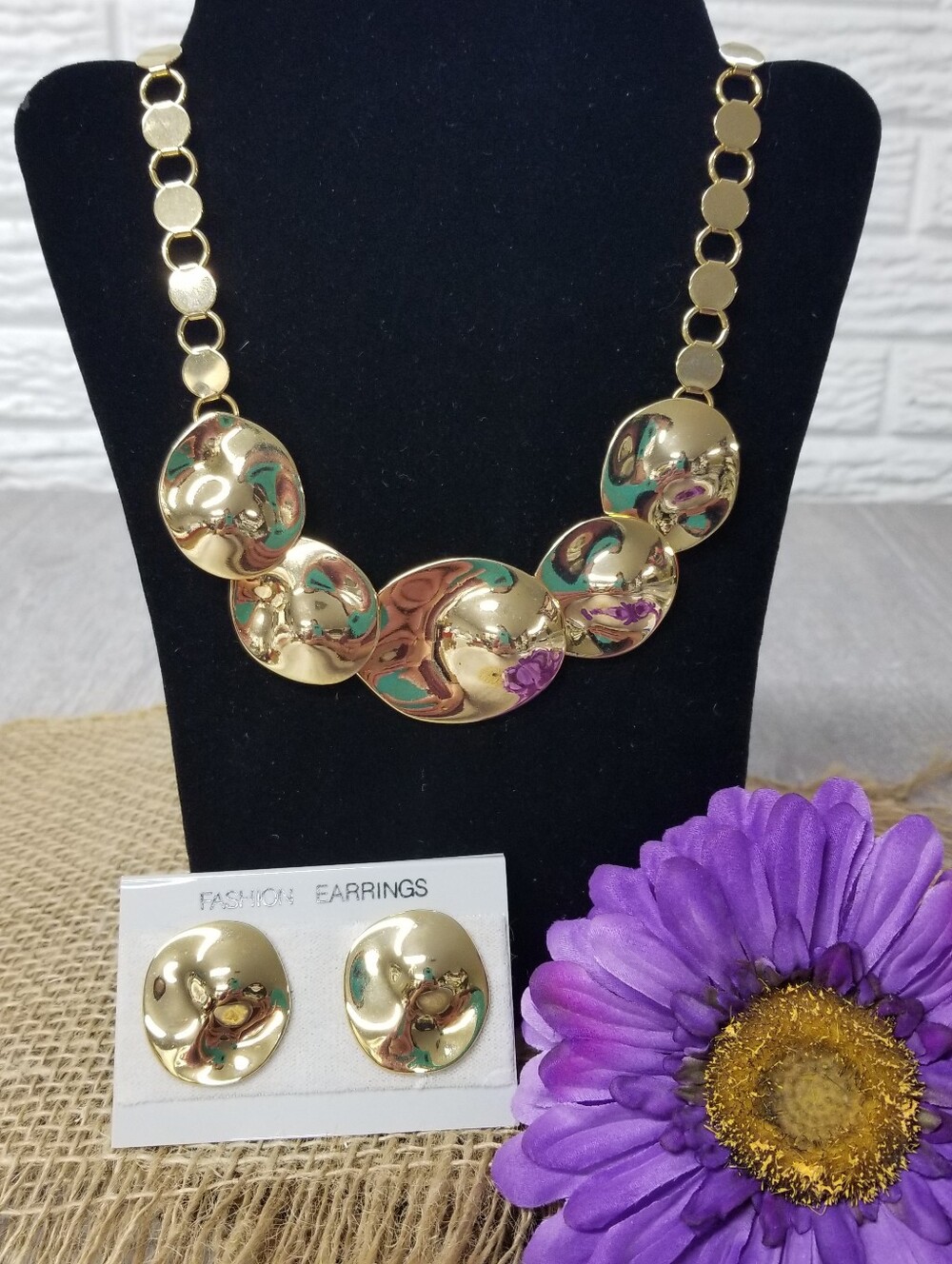 Vintage Chunky Statement Necklace Set